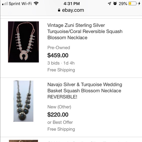 Vintage Navajo Reversible Squash Blossom Set - Picture 6 of 7